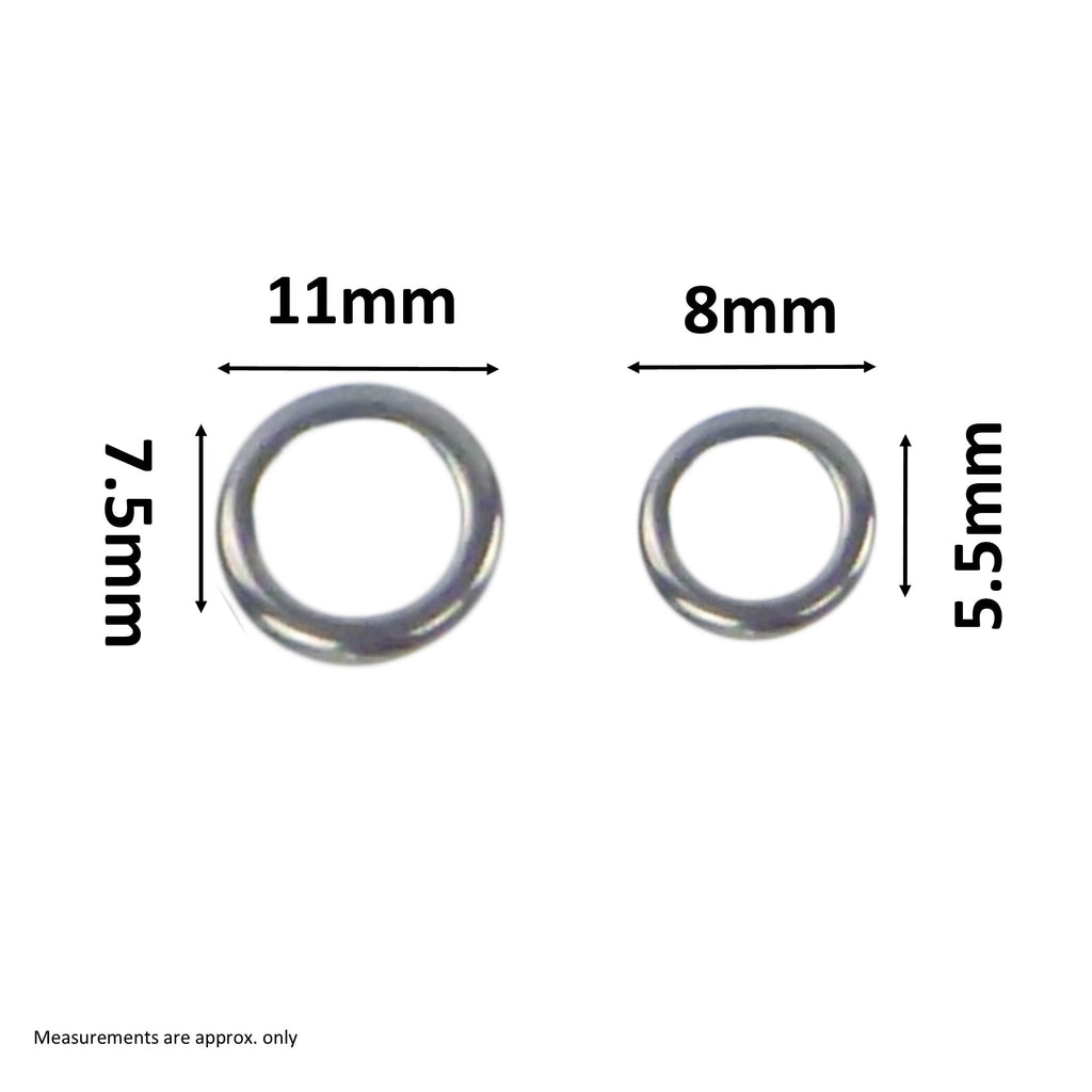 Swimerz Solid Jigging Rings, 11mm, 20 pack-1