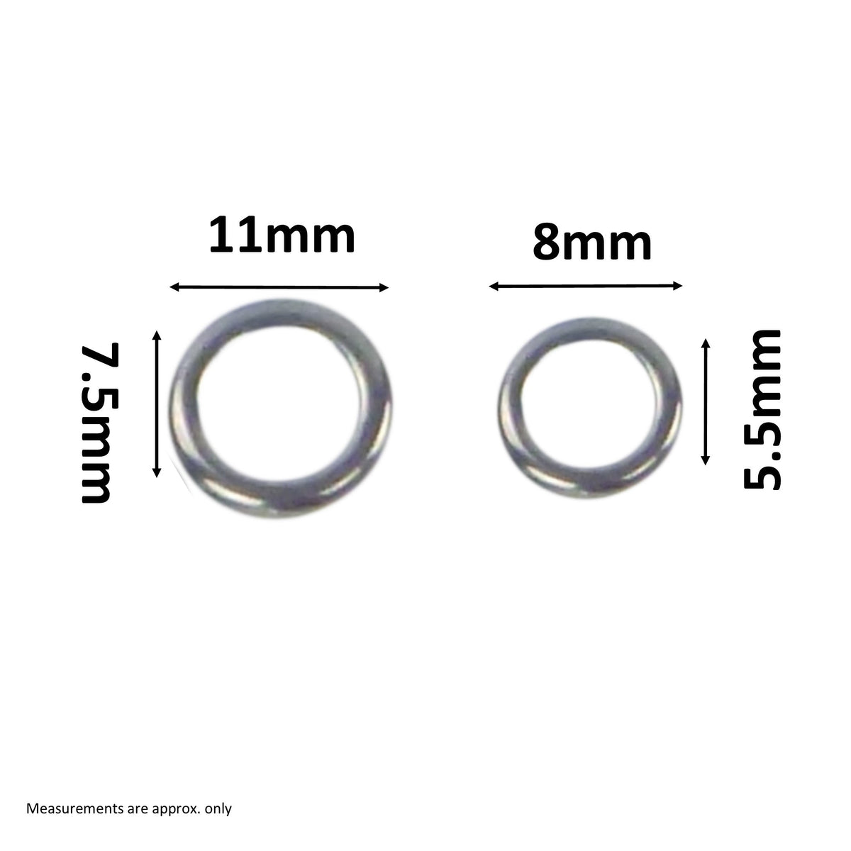 Swimerz Solid Jigging Rings, 11mm, 20 pack-1