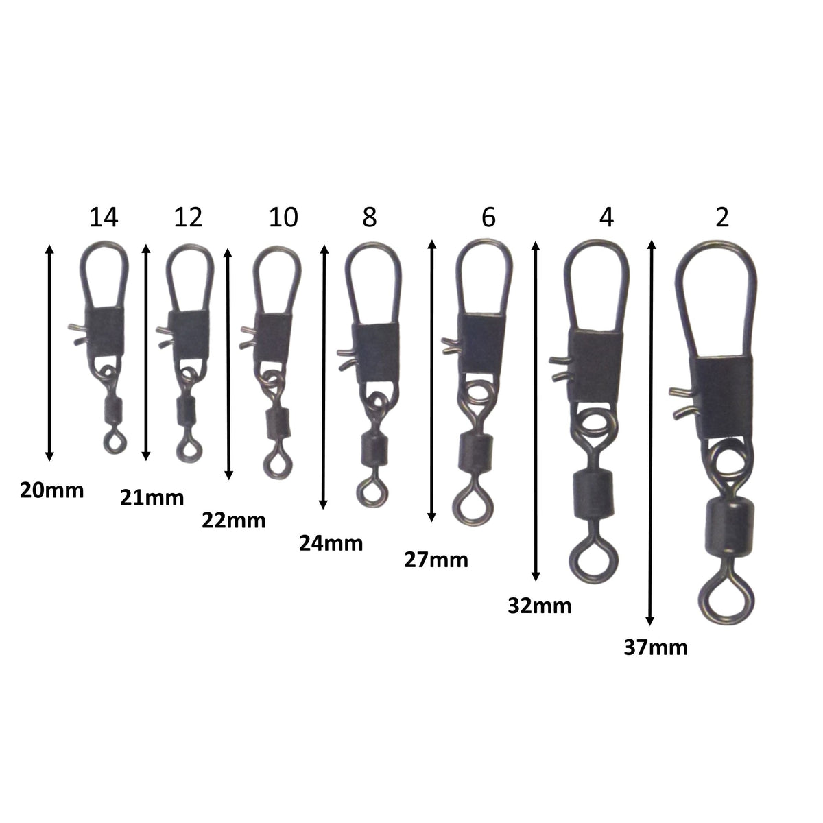 Swimerz Rolling Swivel w Interlock Snap, Size 2, 35 pack-1