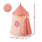 Keezi Kids Play Tent with Star Lights and Window Carry Bag 116cmx153cm Playhouse