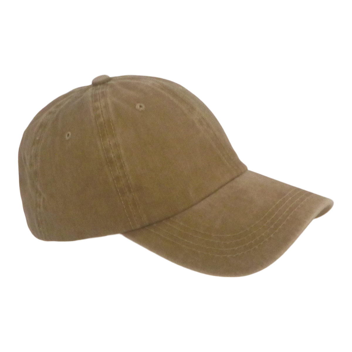 BSTC 6-Panel Baseball Cap, Distressed Cotton, Tan-0