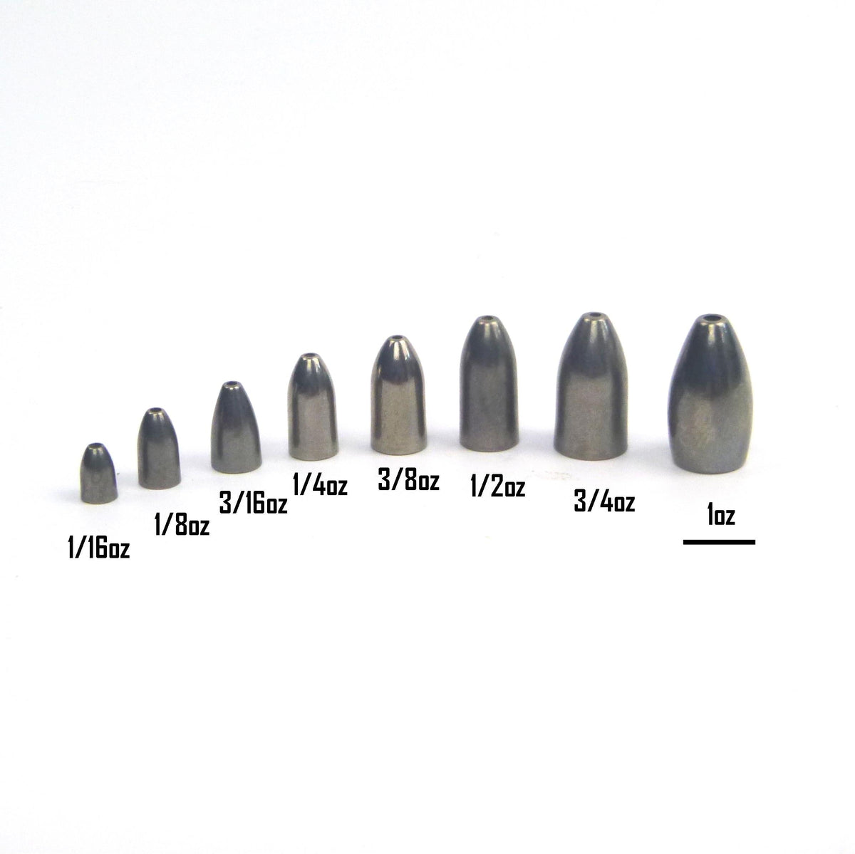 Swimerz 1/4 oz Tungsten Bullet Sinker. Qty 8.-1