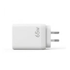 Devanti USB C Charger 65W Fast Charger 3 Port PD Wall Adapter White