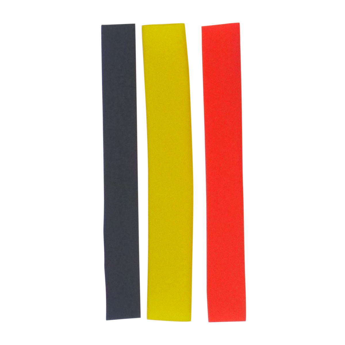Swimerz Assist Hook Sleeves, 8/10mm Shrink Tube, Black, Yellow & Red, 100mm. Qty 30.-1