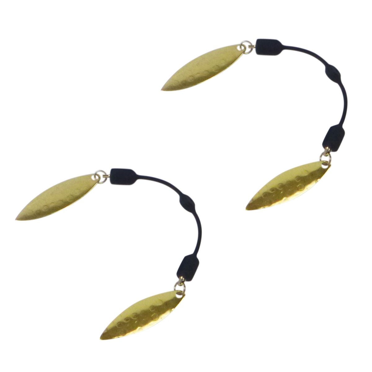 Swimerz Duo Tail Spinner, Hammered Brass, 5 Pack-0