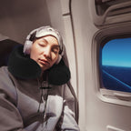 Laser Black Memory Foam Neck Pillow - Easy Snap