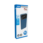Laser 10000mAh Powerbank 18W PD with LED Navy