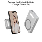 Laser ChargeCore 5000mAh Selfie Powerbank - White