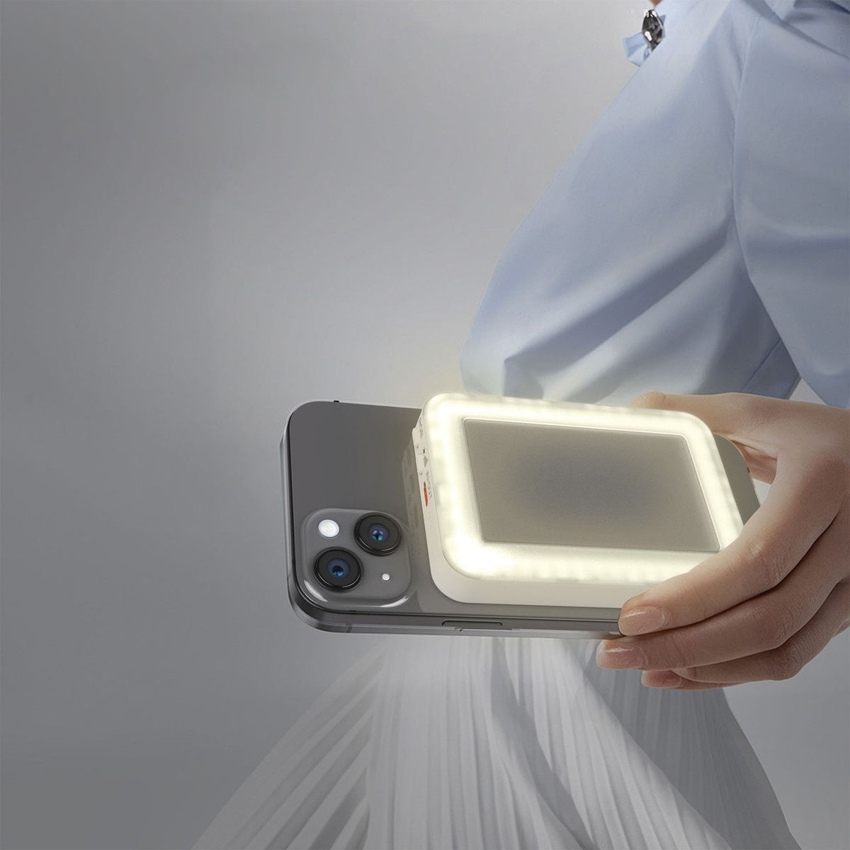 Laser ChargeCore 5000mAh Selfie Powerbank - White