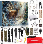Survival Advent Calendar 2026 Men - 24 Days Xmas Countdown GIF for Teen Boy Camping Hiking Fishing Hunting Emergency Outdoor Tactical Gear Tools - Christmas Holiday Surprise Dad Adult Adventure Prepper