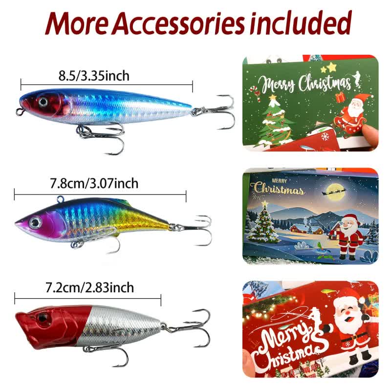 Fishing Lures Tackle Set for Fisher Men, Father, Granpa, Boys - 2026 Christmas Surprise Gift 78pcs