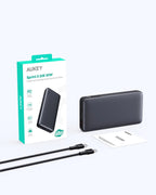 AUKEY Sprint X 20000mAh 30W PD 3-Port USB-C Power Bank with PPS – PB-Y42