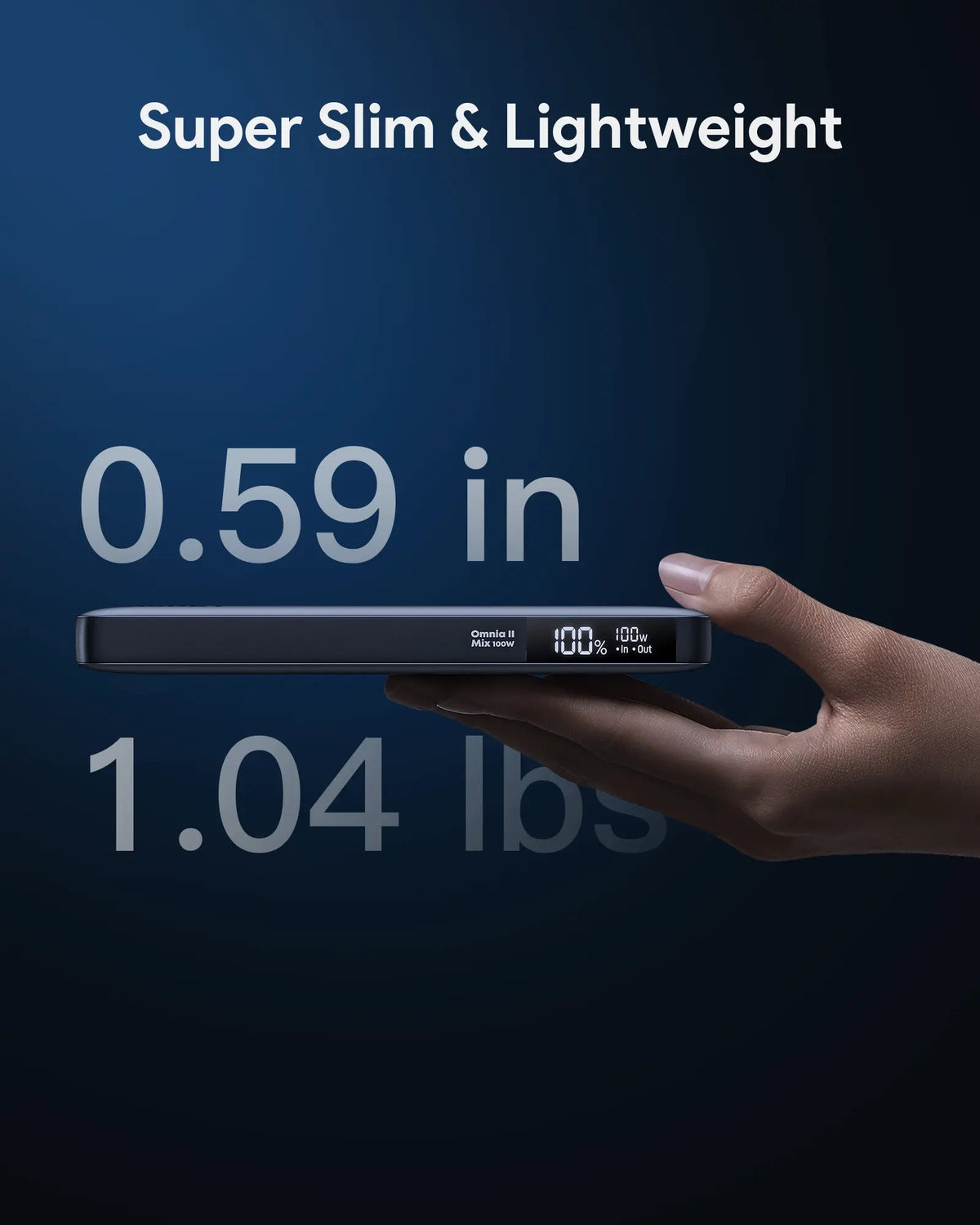 AUKEY Sprint X 20000mAh 100W Ultra-Slim USB-C Laptop Power Bank with PD & PPS – PB-Y44