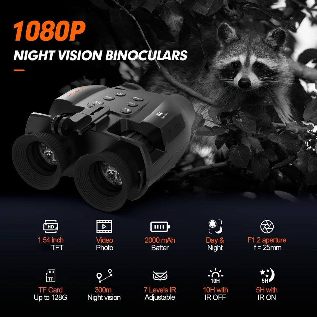 night vision binoculars,4K HD,head-mounted,camping safety,True IR,Australian outback,wildlife observation,night hiking,DSZ-XXX - Black - Size 32G