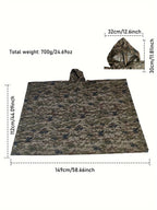 Camouflage 迷彩 Camouflage rain poncho, waterproof poncho Australia, outdoor rain gear, camping poncho, hiking poncho, bushwalking poncho, hunting poncho, emergency poncho