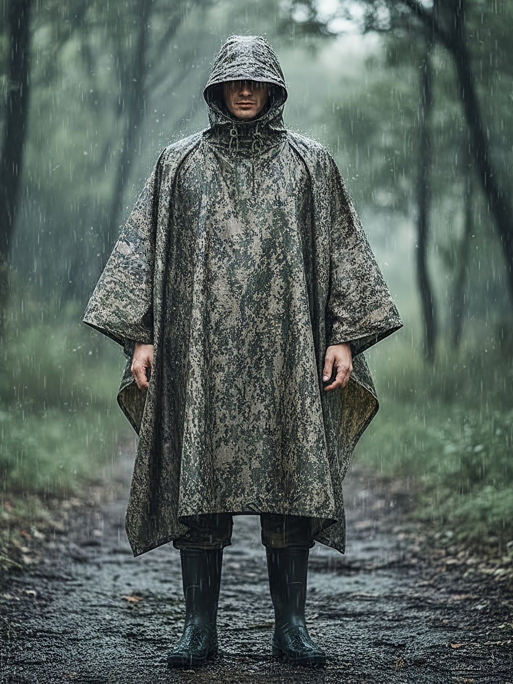 Camouflage 迷彩 Camouflage rain poncho, waterproof poncho Australia, outdoor rain gear, camping poncho, hiking poncho, bushwalking poncho, hunting poncho, emergency poncho