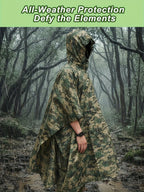 Camouflage 迷彩 Camouflage rain poncho, waterproof poncho Australia, outdoor rain gear, camping poncho, hiking poncho, bushwalking poncho, hunting poncho, emergency poncho