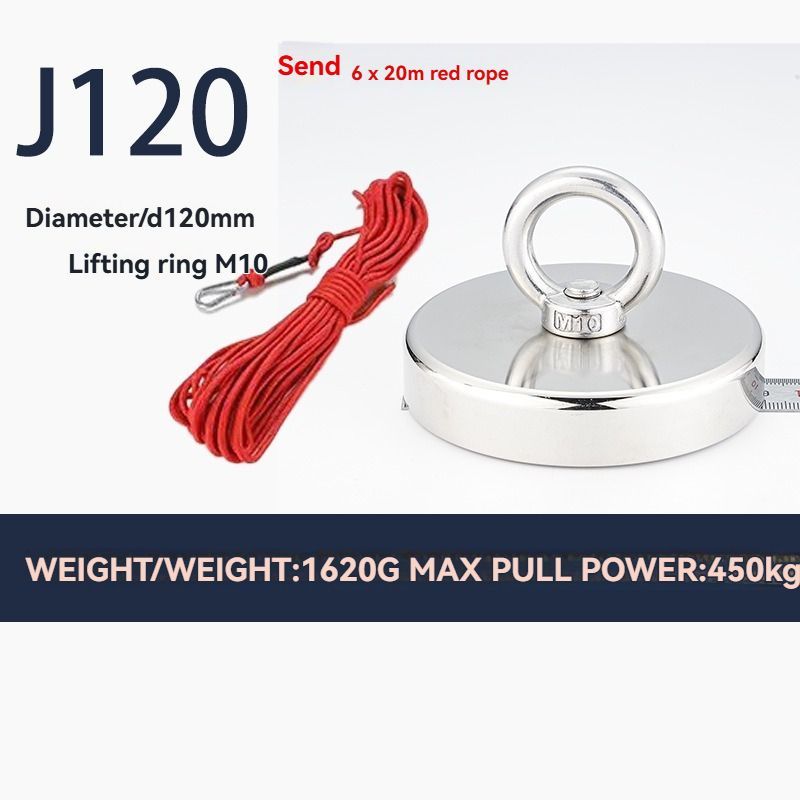 neodymium fishing magnet, N52 magnet, magnet fishing kit, deep sea magnet, river magnet fishing, Sera Phina magnet, strong magnet for fishing, Australian magnet fishing gear - Silver - Size j48-20R