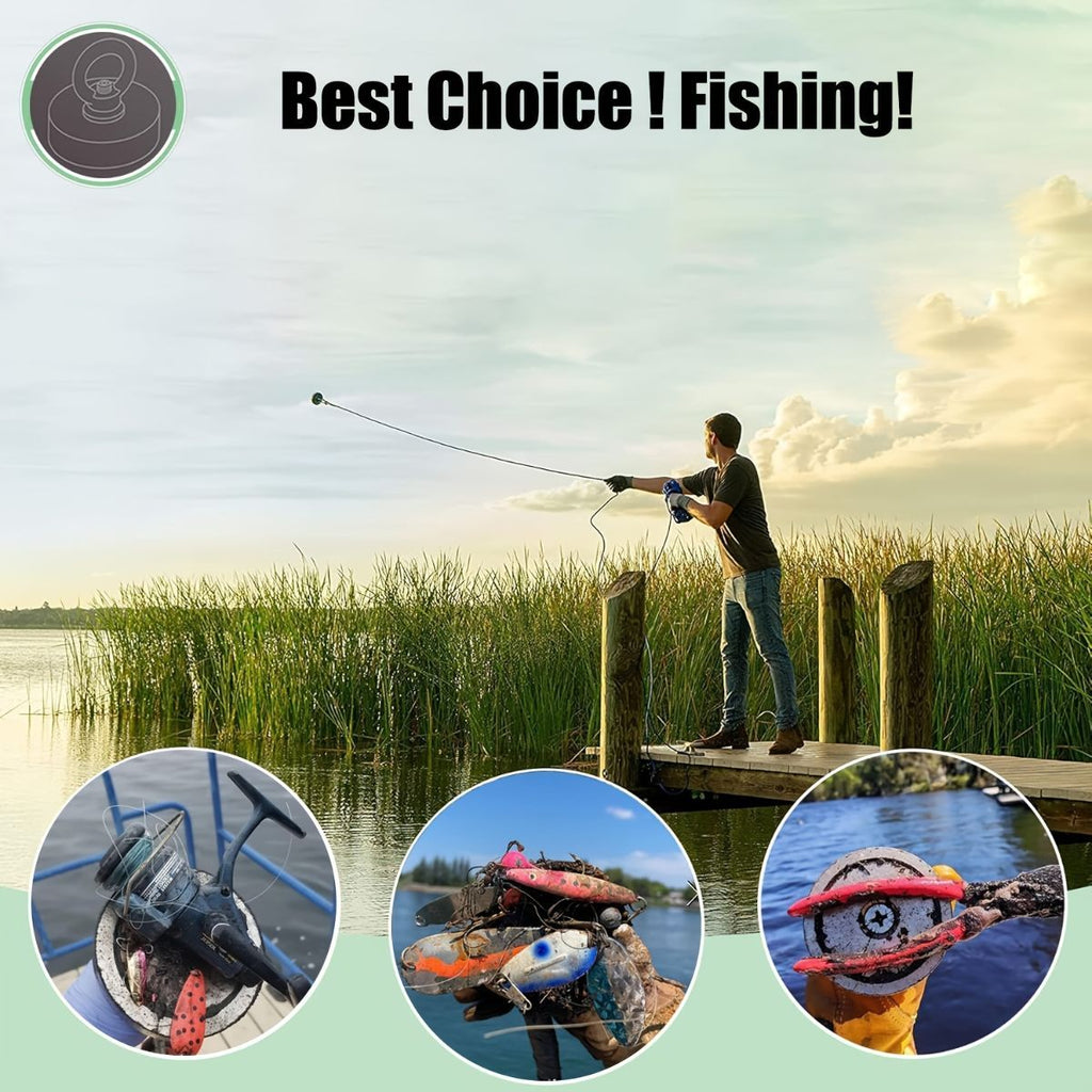 neodymium fishing magnet, N52 magnet, magnet fishing kit, deep sea magnet, river magnet fishing, Sera Phina magnet, strong magnet for fishing, Australian magnet fishing gear - Silver - Size 140kg-308IB