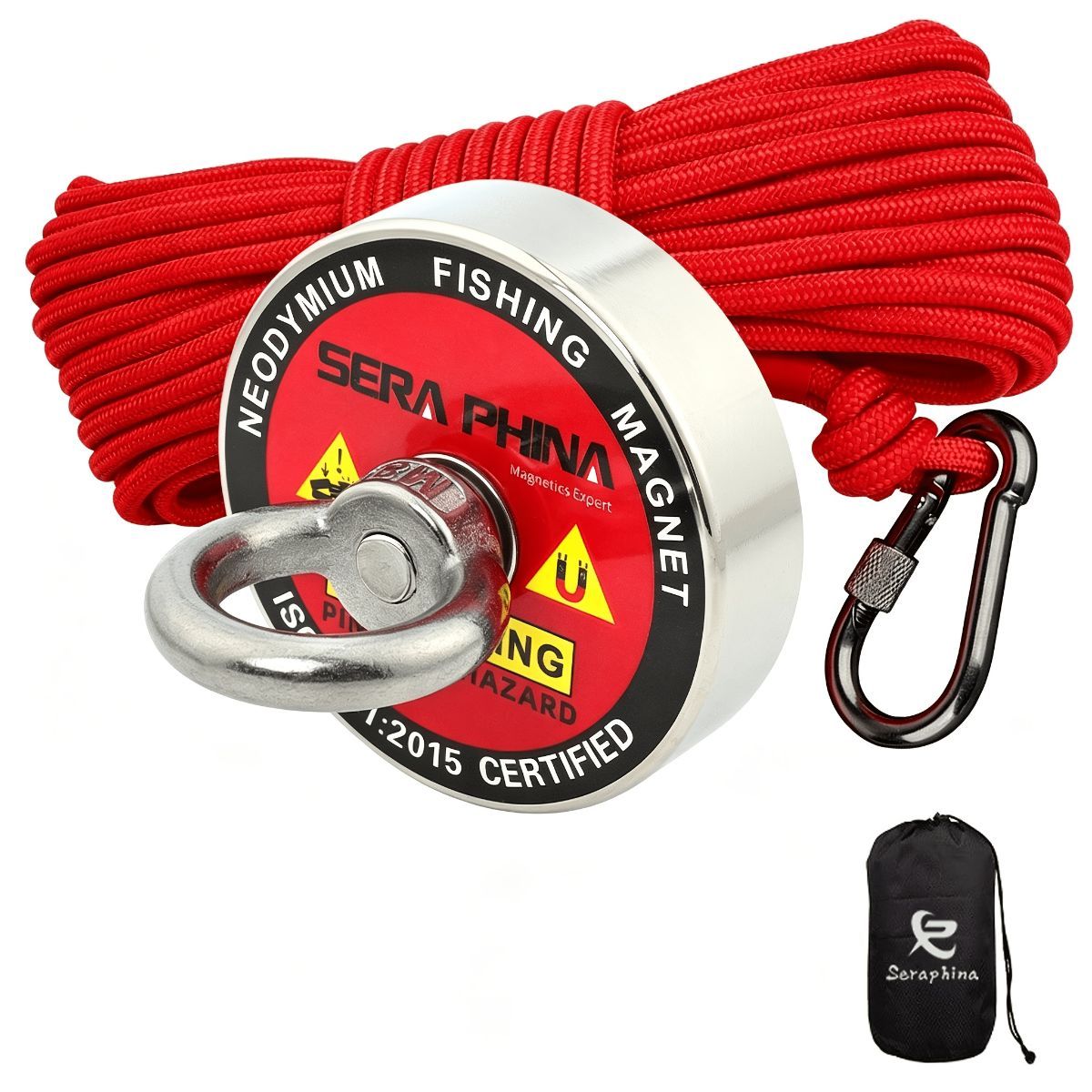 neodymium fishing magnet, N52 magnet, magnet fishing kit, deep sea magnet, river magnet fishing, Sera Phina magnet, strong magnet for fishing, Australian magnet fishing gear - Silver - Size 140kg-308IB