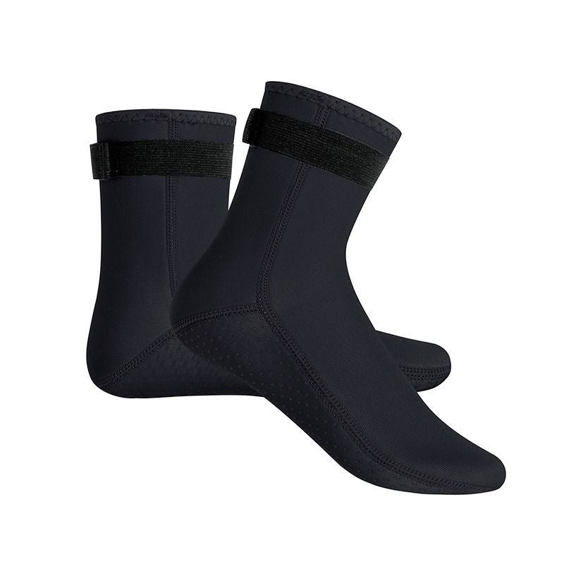 unisex diving socks, 3MM neoprene socks, mid-calf diving socks, hook-and-loop diving socks, water sports socks, diving snorkeling socks, beach volleyball socks, Australia diving gear, neoprene socks for men and women - Pink - Size L