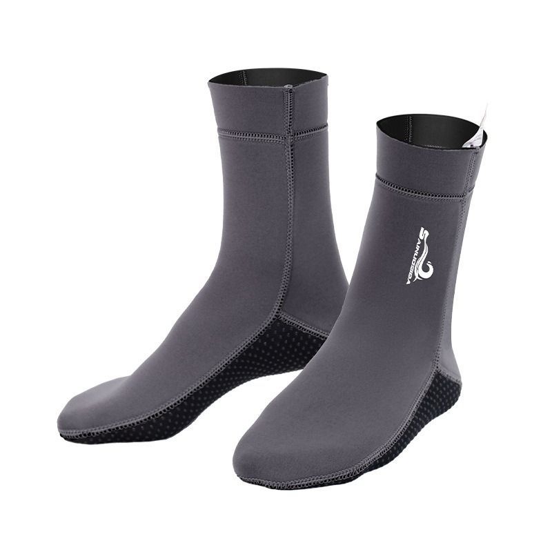 unisex diving socks, 3MM neoprene socks, mid-calf diving socks, hook-and-loop diving socks, water sports socks, diving snorkeling socks, beach volleyball socks, Australia diving gear, neoprene socks for men and women - Pink - Size M