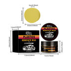 Car Plastic Renovate Wax Australian Car Care Plastic Restoration Wax Car Trim - White - Size 100g-2pcs