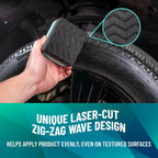 Tire Shine Applicator Pads - Foam Pads for Applying Tire Dressings, Protectants, Wax, Polish and Car Detailer Products for Trucks and SUVs , (Pack of 4)