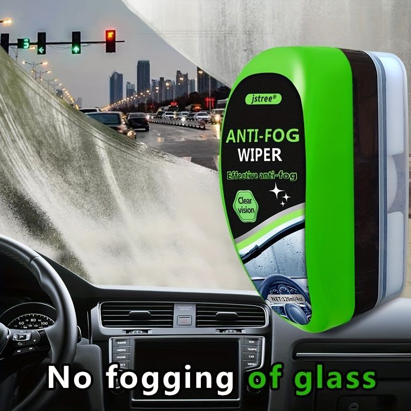 Car Anti Fog Wiper 2 Pack Anti Fog Agent Oil Film Remover Car Window Cleaner - Green - Size 01