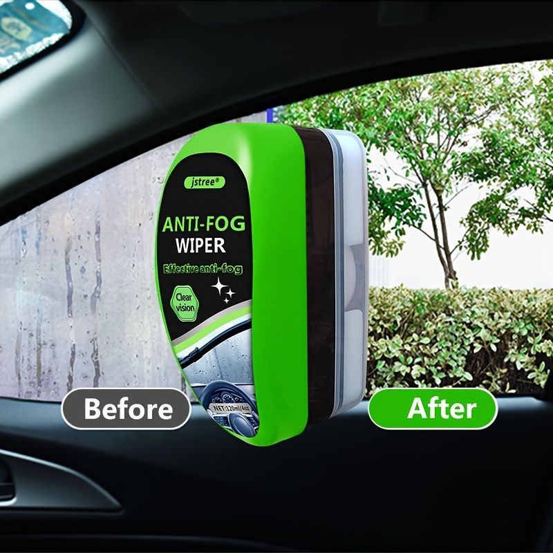 Car Anti Fog Wiper 2 Pack Anti Fog Agent Oil Film Remover Car Window Cleaner - Green - Size 01