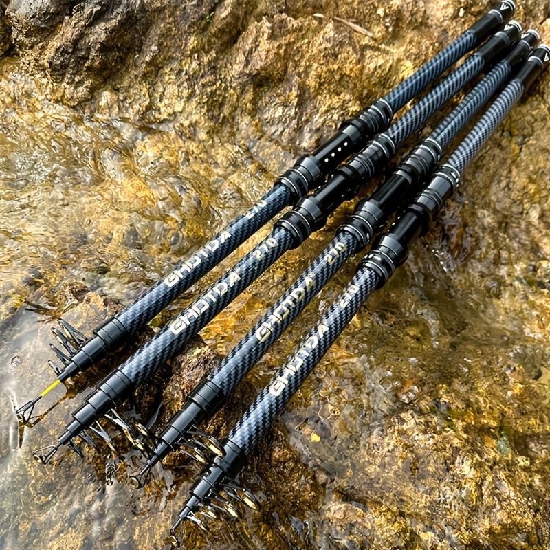 Ultra-hard carbon fiber fishing rod 3m, with anti-slip handle and metal ground inserts - suitable for sea rock fishing, surfing casting and long-range casting