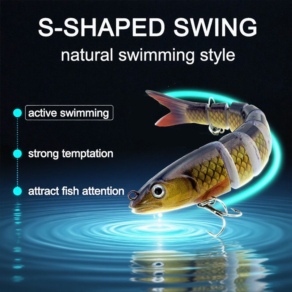 QQNAL5PCS Lure Beginner Set - 7-section sink bait suitable for both fresh and saltwater, stylish swimming style, long-distance casting without breaking the line, comes with a waterproof box, catch all species of bass, trout, and pike in one net.