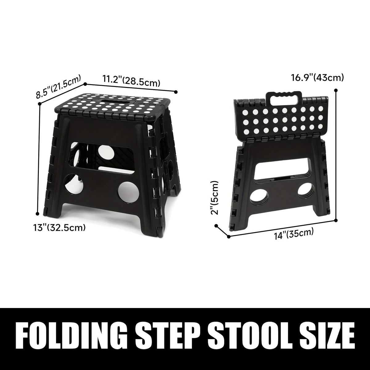 Black foldable camping stool, portable camping seat, lightweight outdoor furniture, durable stool for camping, compact camping gear