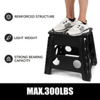 Black foldable camping stool, portable camping seat, lightweight outdoor furniture, durable stool for camping, compact camping gear