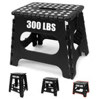 Black foldable camping stool, portable camping seat, lightweight outdoor furniture, durable stool for camping, compact camping gear