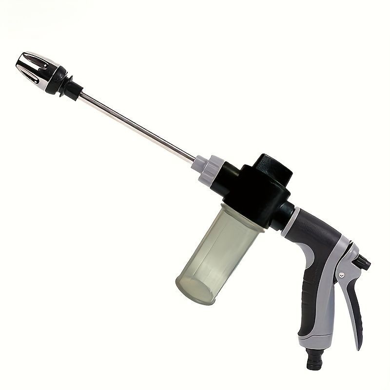 Portable High-Pressure Car Wash Water Gun 3/4-Inch Adapter 1/2-Inch Adapter - Black - Size 01