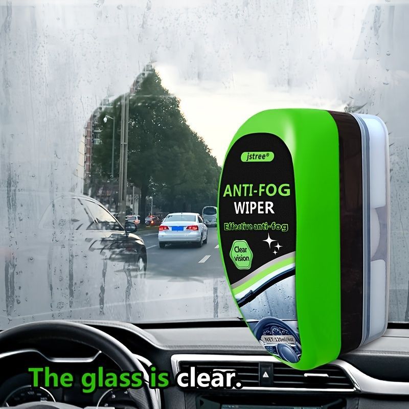 Car Anti Fog Wiper 2 Pack Anti Fog Agent Oil Film Remover Car Window Cleaner - Green - Size 01