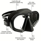 Professional adult small face free diving mask snorkeling mask box set, high-definition tempered glass electroplated lens, no / with camera bracket base snorkeling mask, small face fishing hunting snorkeling seaside play mask equipment