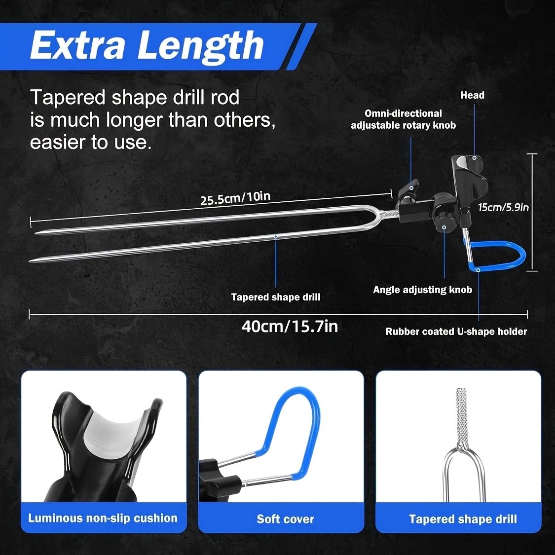 1-piece set upgraded shore fishing fishing rod stand, fishing farm fishing rod stand, ground fishing rod stand, beach raised fishing rod stand, anti-slip design, protect your fishing rod