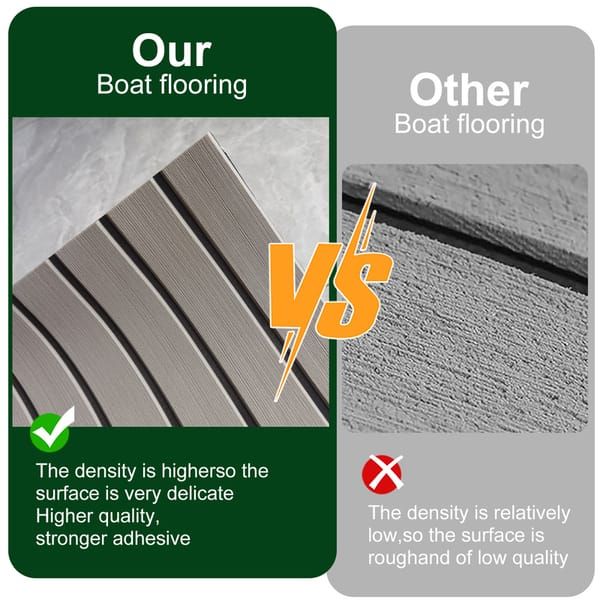 EVA Foam Boat Floor Mat 240x30x0.6 cm Light Grey