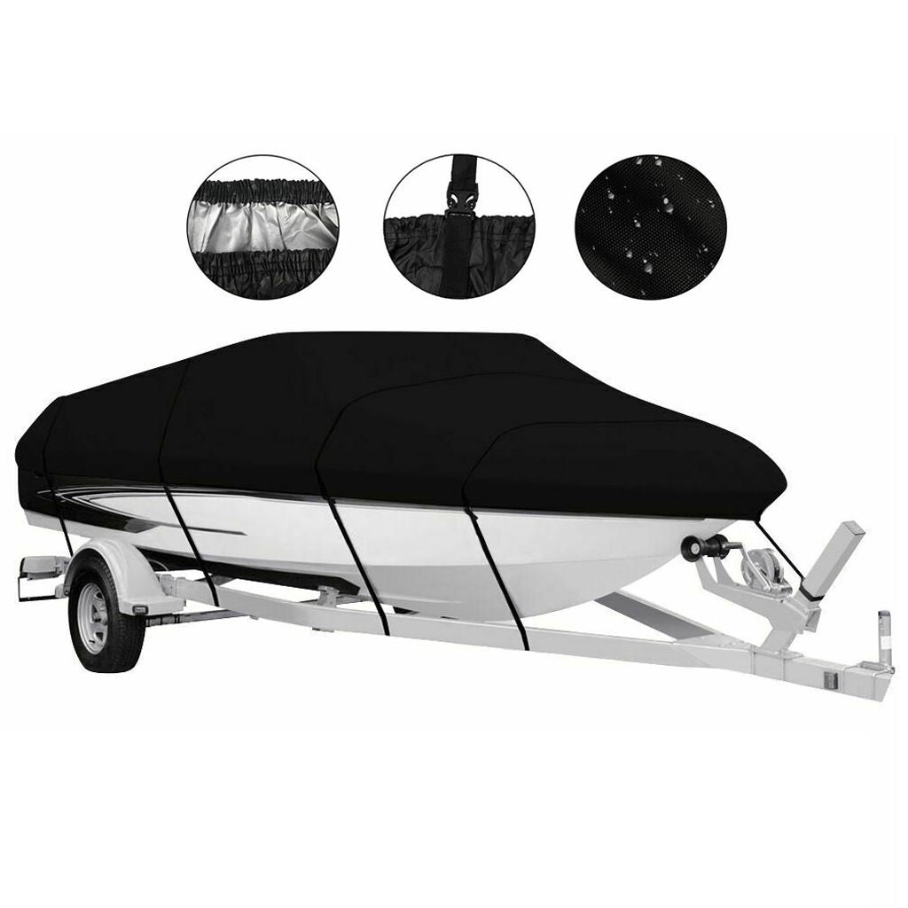 Outdoor V-shaped yacht with dust cover, sunscreen and rainproof boat cover, Teflon boat body protection cover