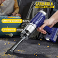 New upgraded wireless handheld car vacuum cleaner, rechargeable, 10000 Pa super strong suction power, two 2000mAh long-lasting batteries, washable dual filter, low noise, suitable for cars and homes, portable and durable car vacuum cleaner Car vacuum clea
