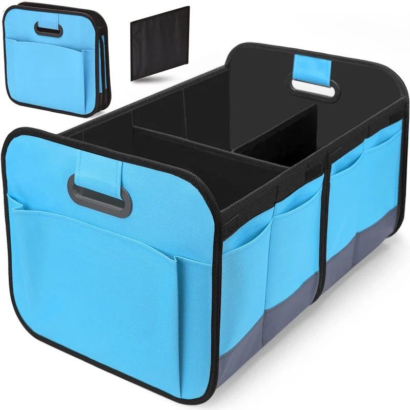 3-in-1 Red Foldable Storage Organizer: Portable, Expandable, with Removable Dividers & 12 Extra Pockets – Your All-in-One Storage Solution