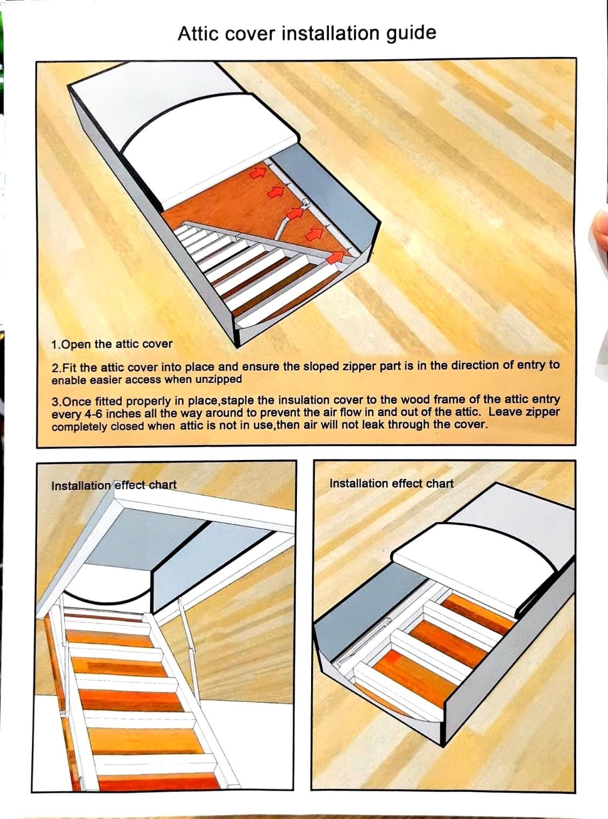 Extra Thick Attic Door Insulation Cover 25"x54"x11", Double Bubble Attic Stairs Insulation Cover for Pull Down Stair, Energy Saving Tent with Easy Access Zipper - Silver - Size 2Pack