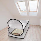 Extra Thick Attic Door Insulation Cover 25"x54"x11", Double Bubble Attic Stairs Insulation Cover for Pull Down Stair, Energy Saving Tent with Easy Access Zipper - Silver - Size 2Pack
