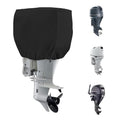 Fit:30-60HP  Small Outboard Motor Cover, Boat Motor Cover Black Waterproof Oxford Fabric, Sunproof, All-Weather Protection, Boat Hood Cover Fit Yamaha, Mercury, Suzuki, Tohatsu, Honda - Black