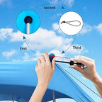 210*200*150CM 4 Poles Beach Tent Shade Canopy with UPF50+ Protection Sun Shelter Portable Camping Tents with Sandbags Poles and Ground Pegs and Anti-Wind Ropes for Beach Outdoor Camping Backyard Picnics - Blue