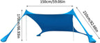 210*200*150CM 2 Poles Beach Tent Shade Canopy with UPF50+ Protection Sun Shelter Portable Camping Tents with Sandbags Poles and Ground Pegs and Anti-Wind Ropes for Beach Outdoor Camping Backyard Picnics - Green