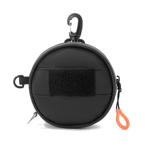 Fishing Line Storage Bag, Portable Fish Line Case Coin Key Pouch with Cable Hole & Hook for Outdoor Fishing - Orange - Size 1Pack