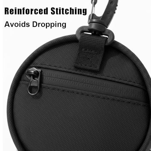 Fishing Line Storage Bag, Portable Fish Line Case Coin Key Pouch with Cable Hole & Hook for Outdoor Fishing - Orange - Size 1Pack